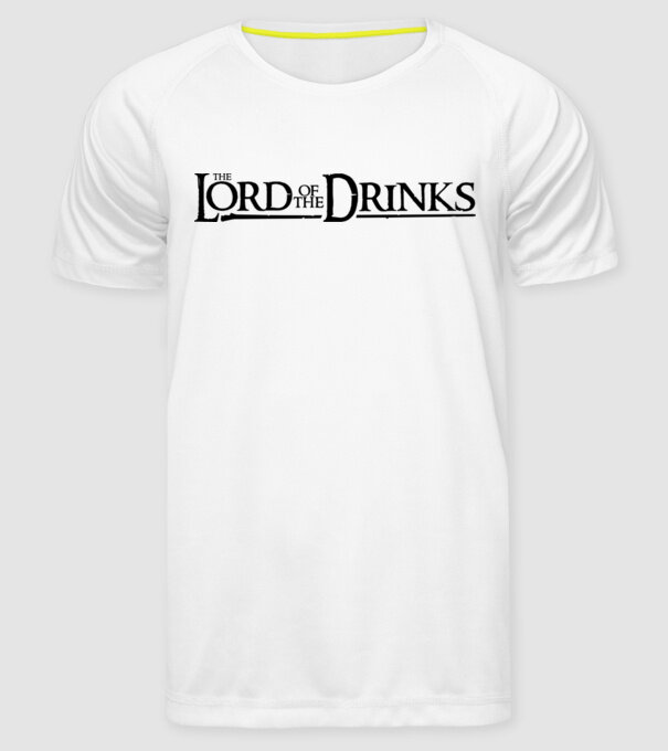 The Lord Of The Drinks model alb pe tricou