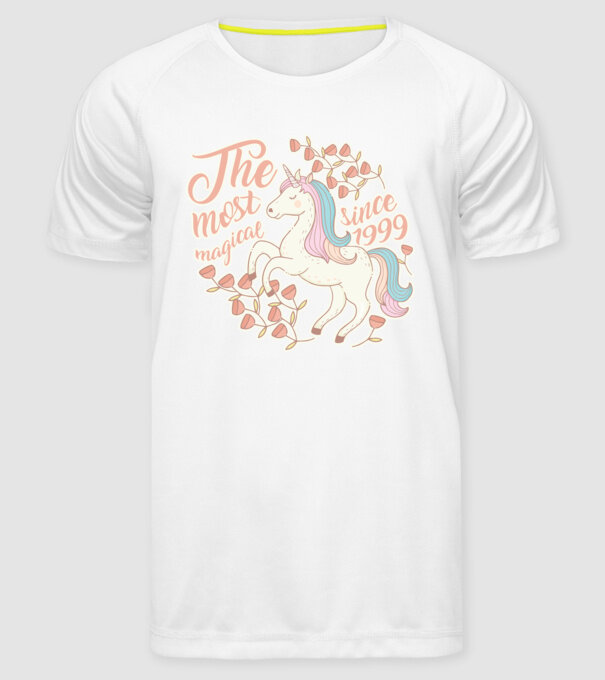 The most magical unicorn 1999 model alb pe tricou