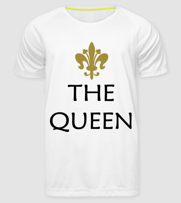 The Queen model alb pe tricou