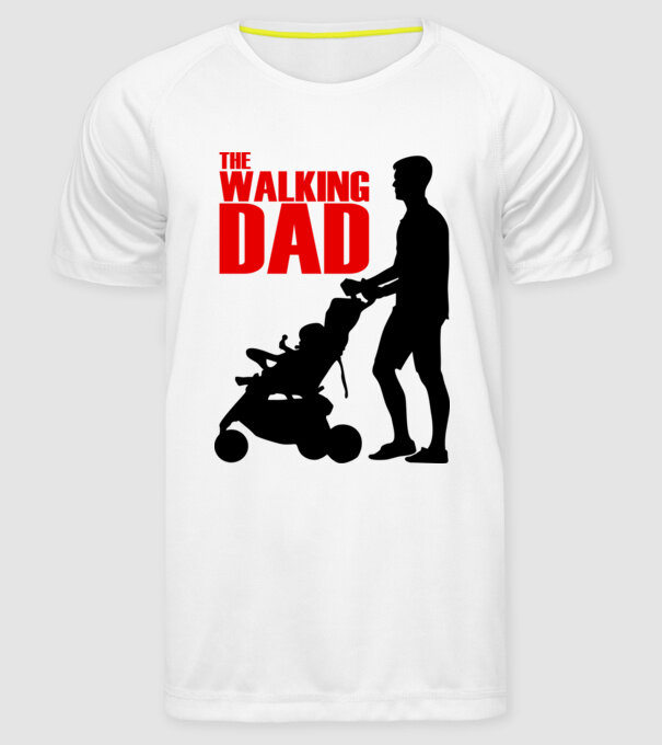 The Walking Dad model alb pe tricou