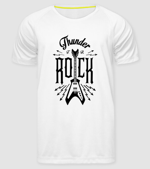 Thunder Rock model alb pe tricou