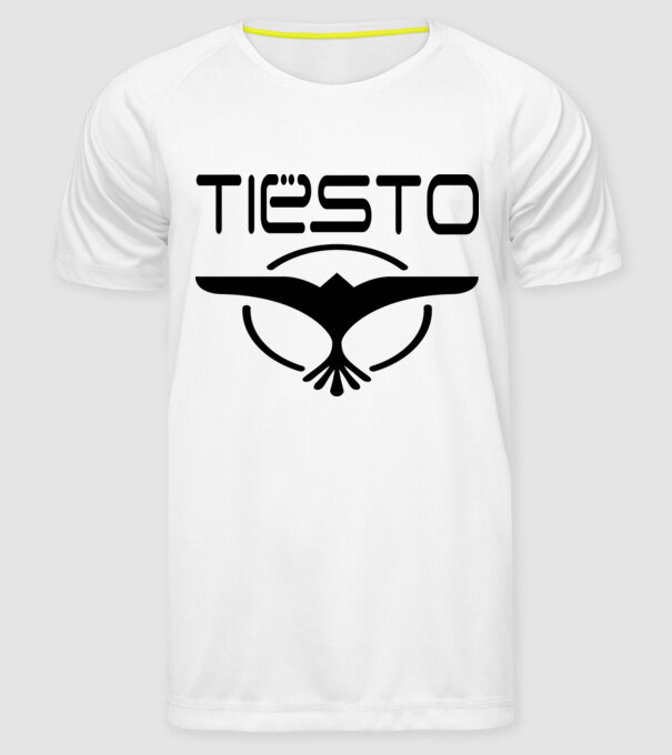 Tiesto logo model alb pe tricou