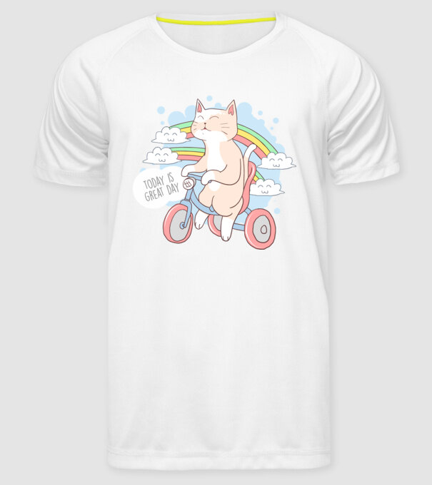 Today is a great day model alb pe tricou