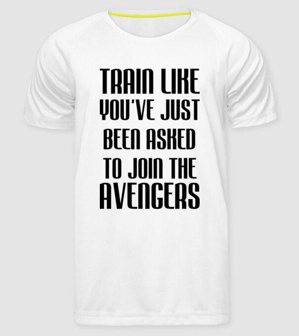 Train like youve just been asked model alb pe tricou