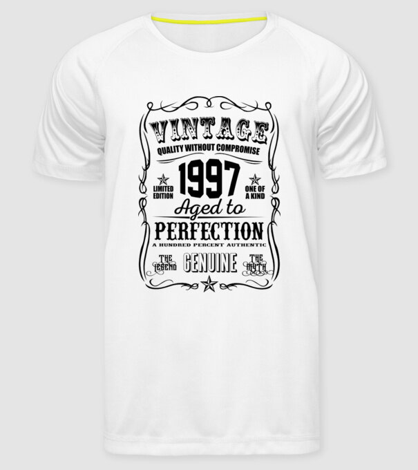 Vintage Perfection - 1997 model alb pe tricou