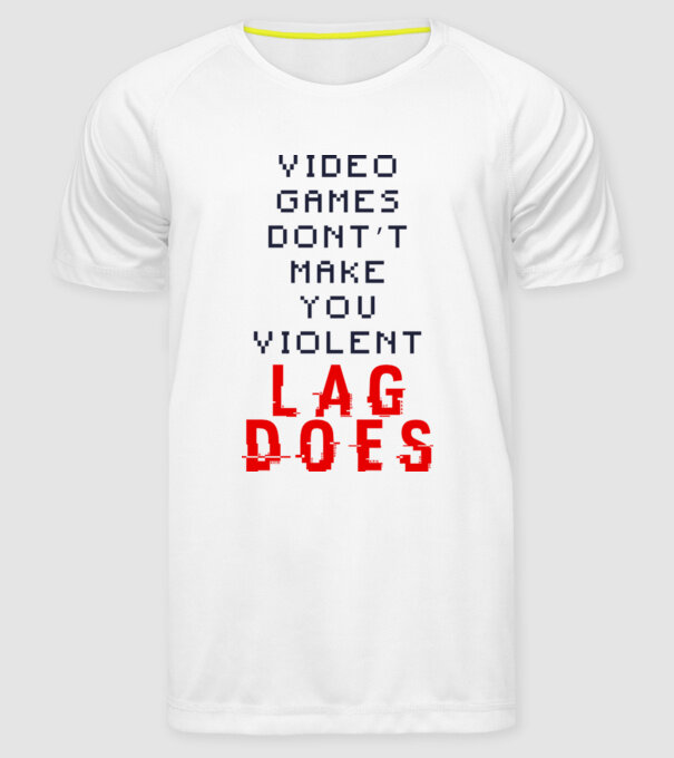 Violent lag model alb pe tricou
