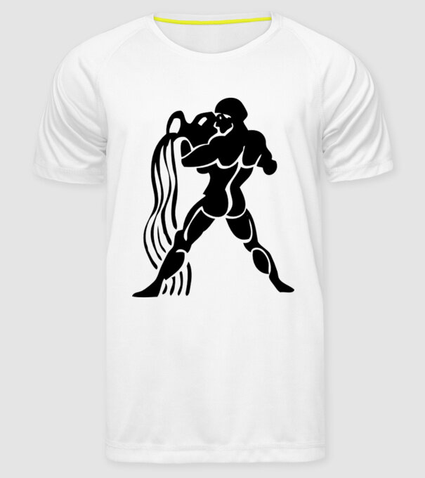 Aquarius Horoscope model alb pe tricou