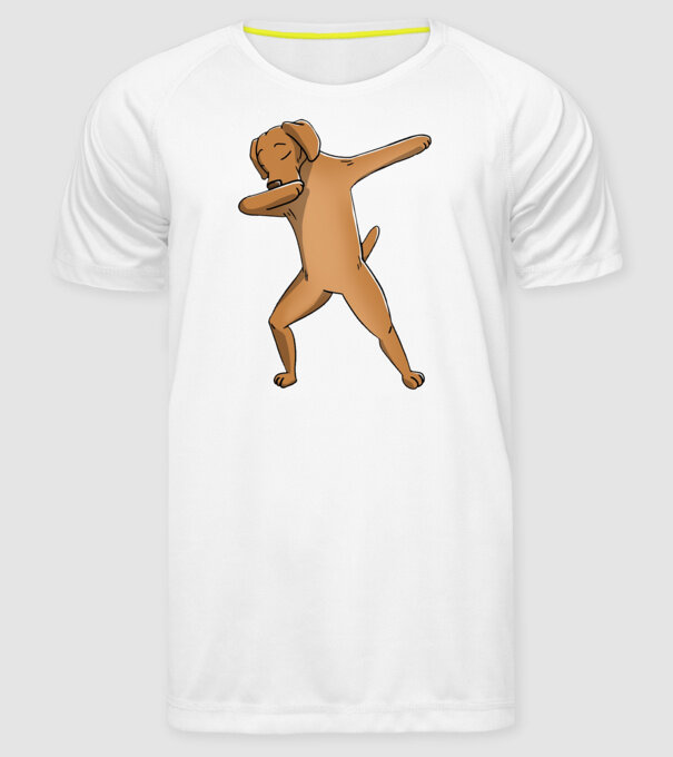 Vișlă DAB model alb pe tricou