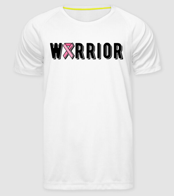 Warrior model alb pe tricou