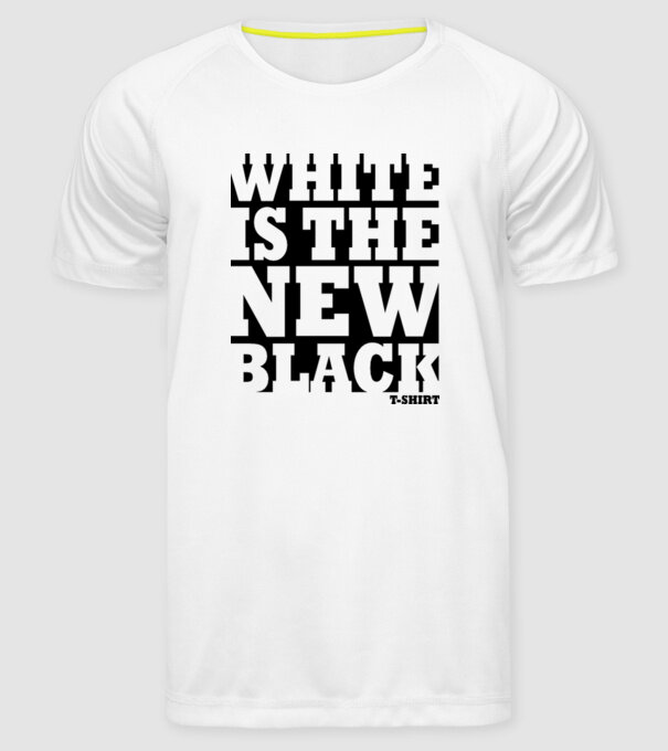 White is the new black model alb pe tricou