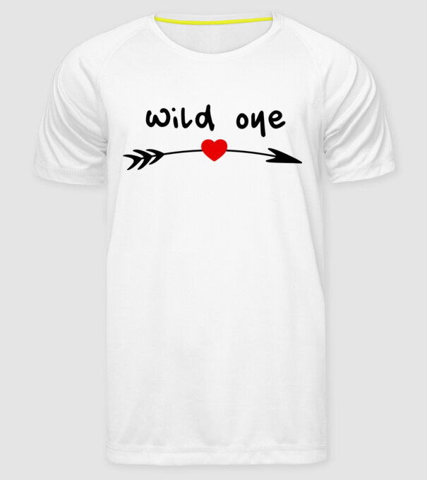 Wild one arrow model alb pe tricou