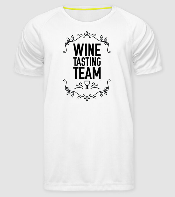Wine tasting team Wine Tasting Team model alb pe tricou