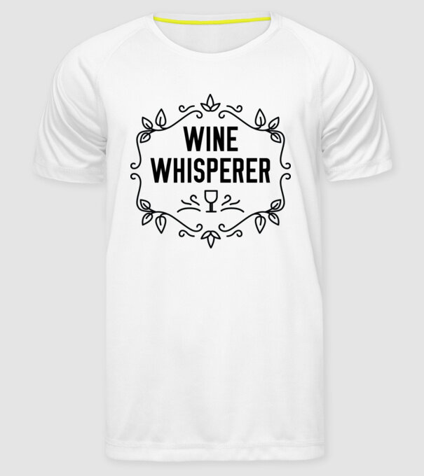 Wine tasting team Wine Whisperer model alb pe tricou