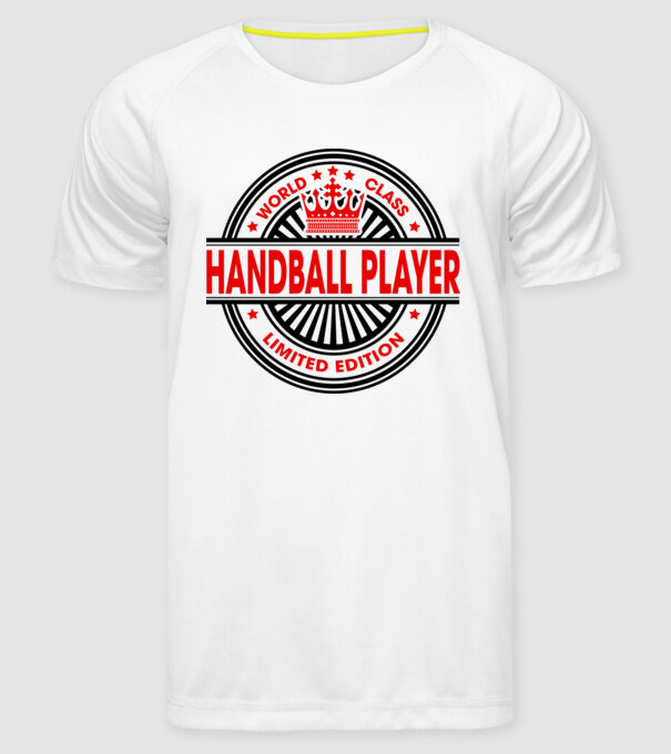 World class HANDBALIST model alb pe tricou