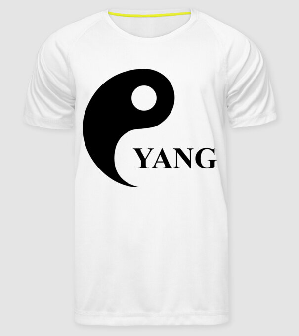 Yang model alb pe tricou