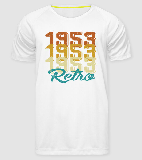1953 Retro model alb pe tricou