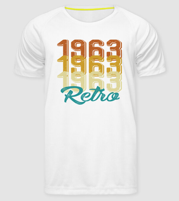 1963 Retro model alb pe tricou