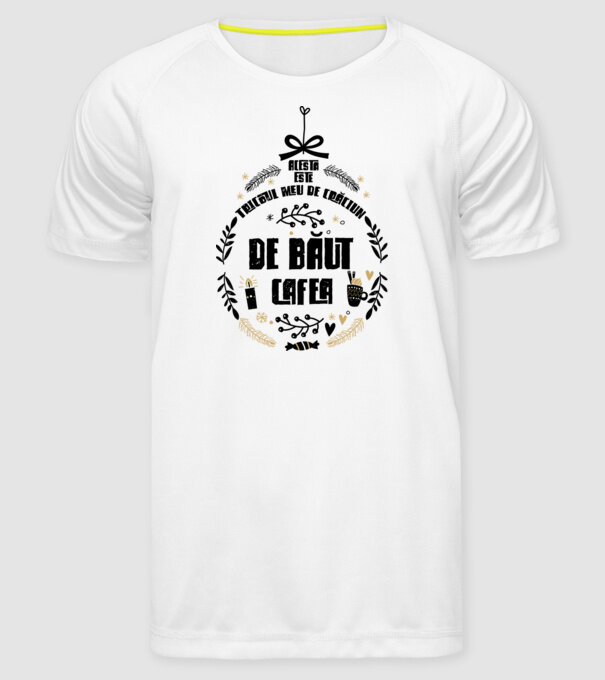 acesta este tricoul meu de Crăciun_de băut cafea model alb pe tricou