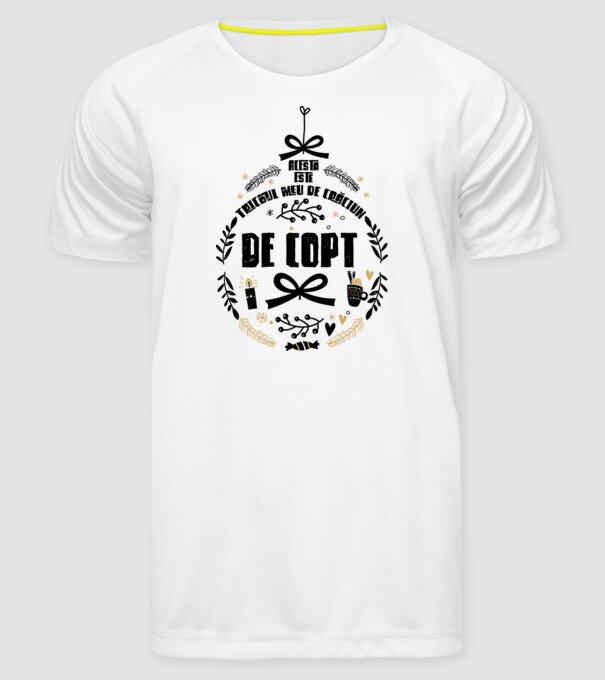 acesta este tricoul meu de Crăciun_de copt model alb pe tricou