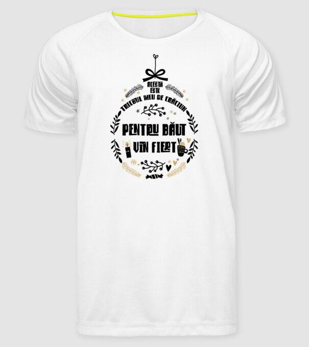 acesta este tricoul meu de Crăciun_pentru băut vin fiert model alb pe tricou