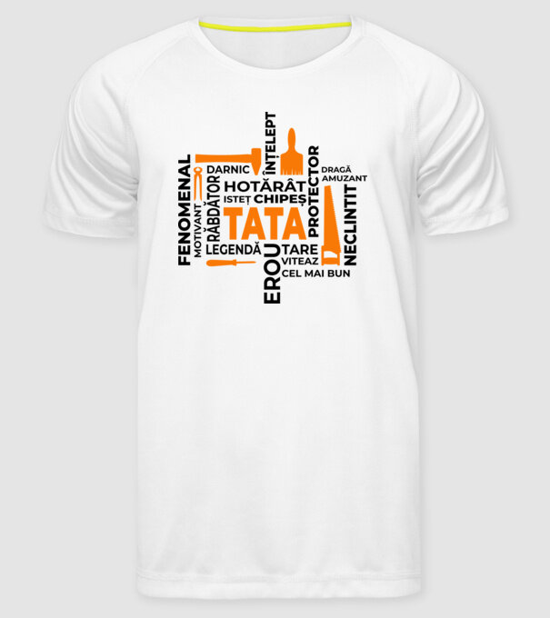 Acronimele tatălui model alb pe tricou