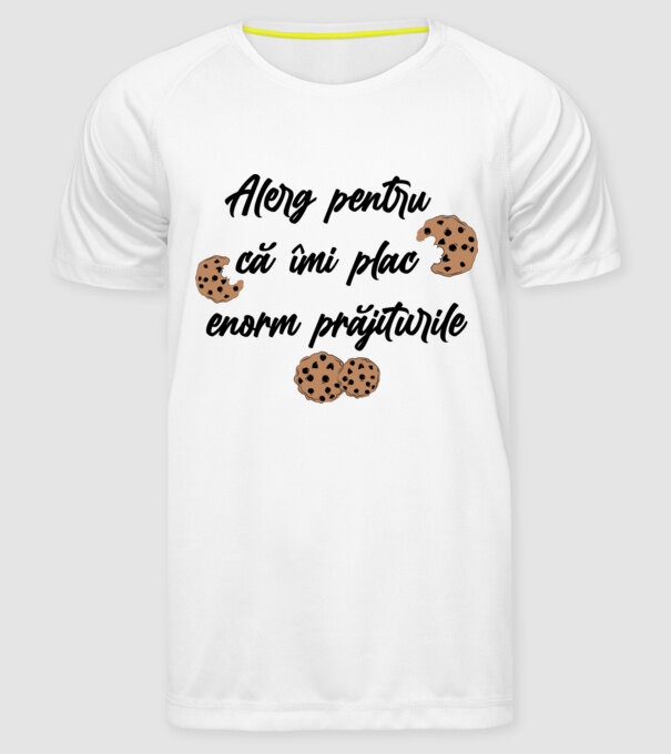 Alerg pentru că îmi plac enorm prăjiturile model alb pe tricou