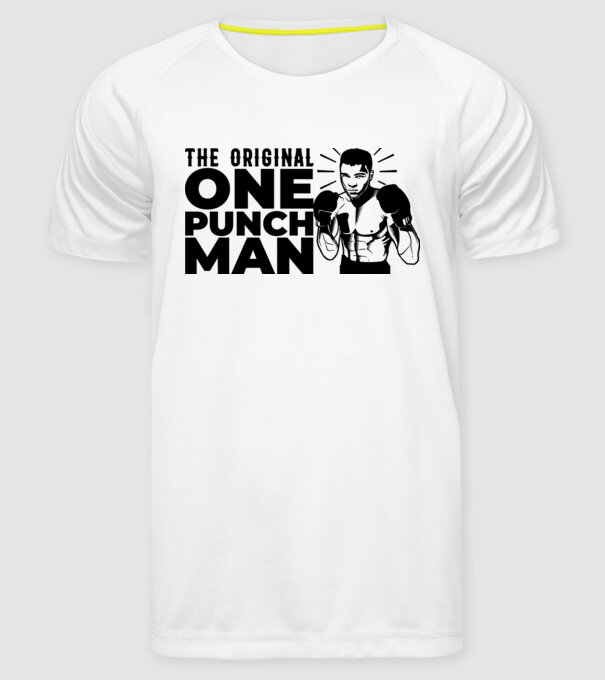 Ali the original one punch man model alb pe tricou