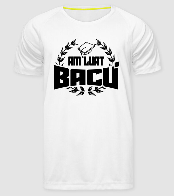 Am luat bacu model alb pe tricou
