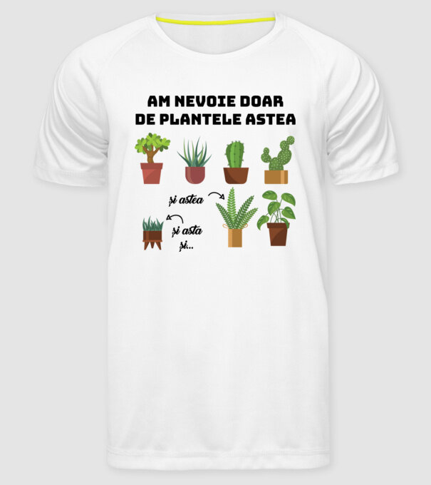 am nevoie doar de plantele astea model alb pe tricou
