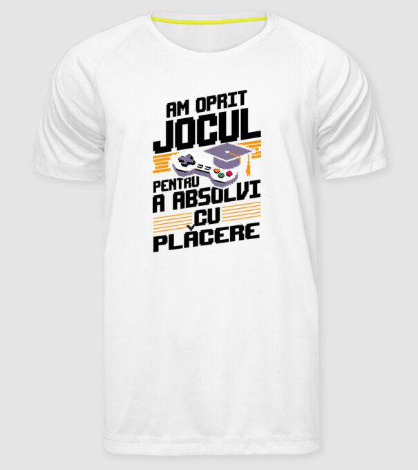 Am oprit jocul absolvent alb model alb pe tricou