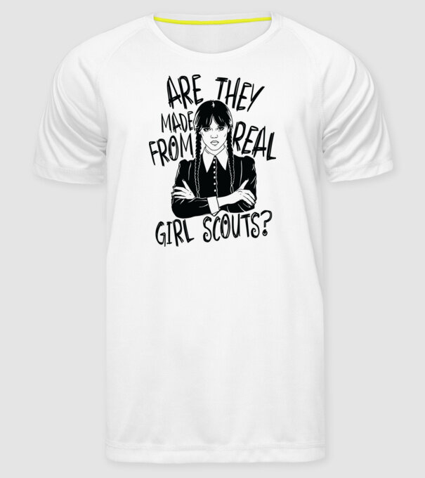 Are the made from real girl scouts model alb pe tricou