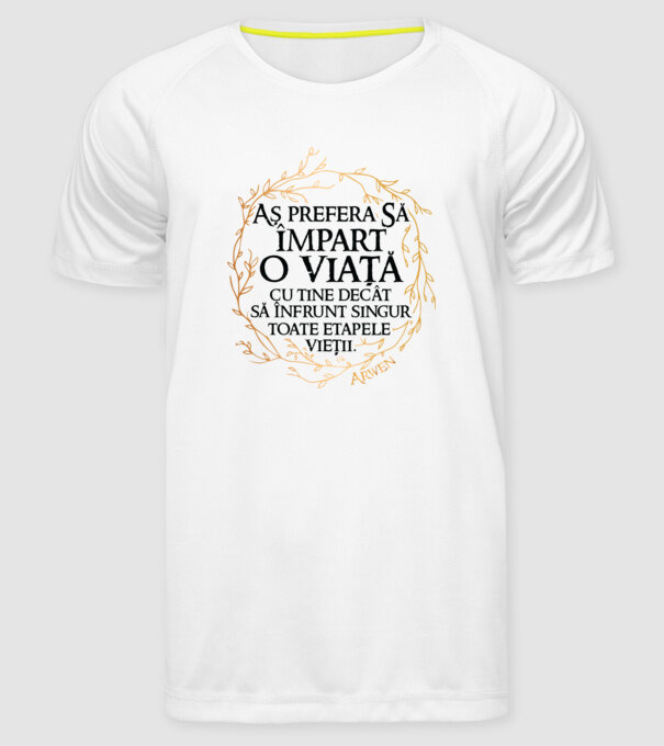 Arwen model alb pe tricou