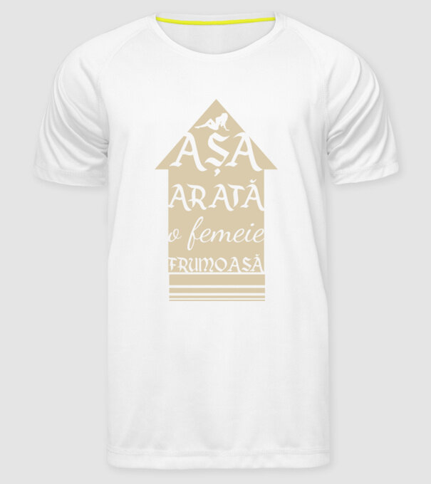 așa arată o femeie frumoasă model alb pe tricou