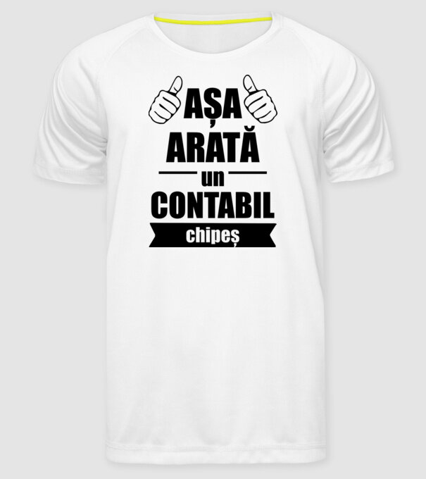 așa arată un contabil chipeș model alb pe tricou