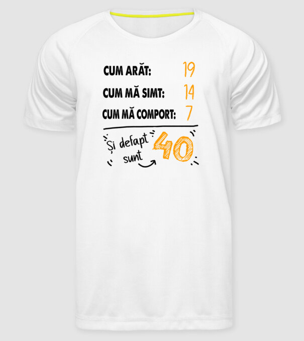 Aspect, senzație, comportament 40 Alb model alb pe tricou
