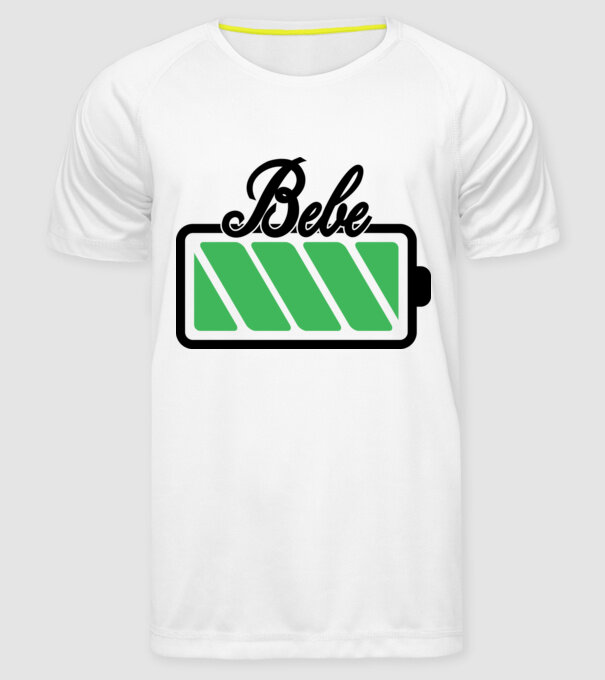 Bebe încărcat model alb pe tricou
