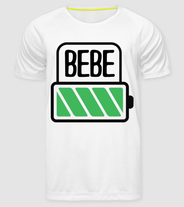 Bebe încărcat model alb pe tricou