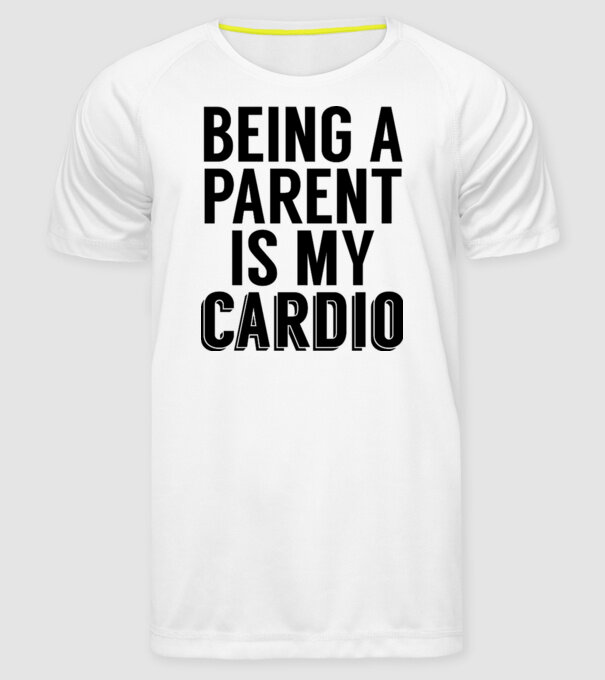 Being a parent model alb pe tricou