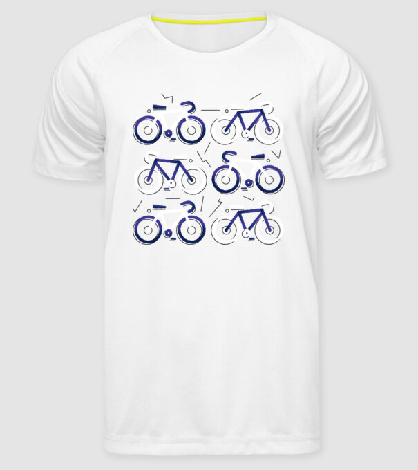 Bikes model alb pe tricou