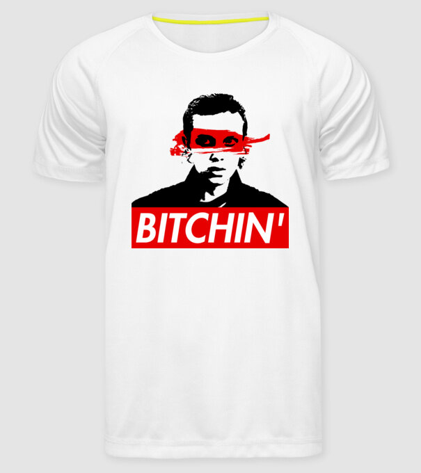 bitchin eleven model alb pe tricou