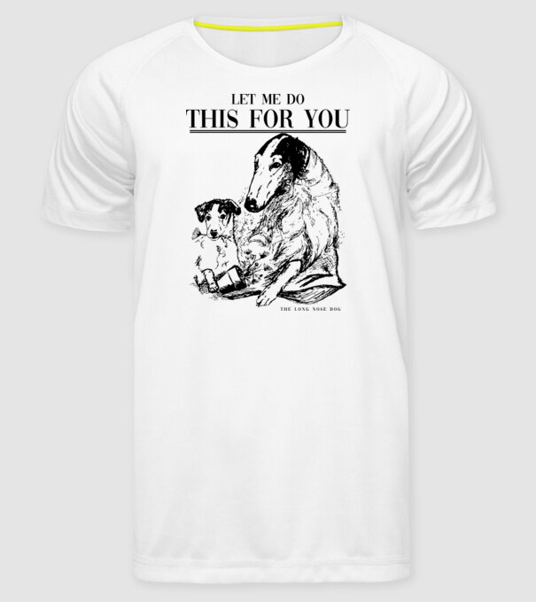 BORZOI Elagant model alb pe tricou
