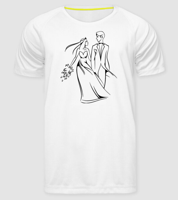 BR01 - mireasă model alb pe tricou