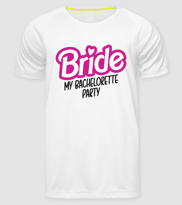 Bride Barbie model alb pe tricou