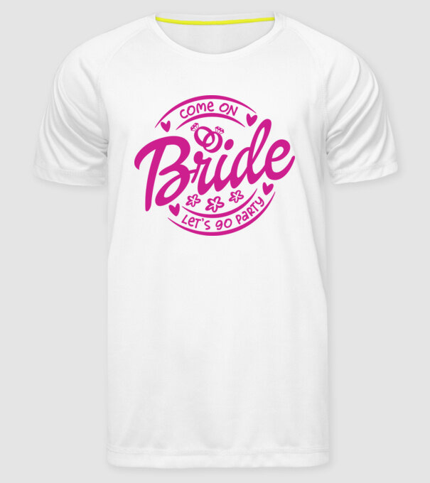 Bride Barbie lets go party model alb pe tricou