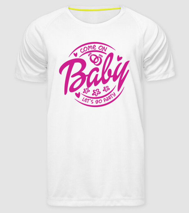 Bride Barbies Baby lets go party model alb pe tricou