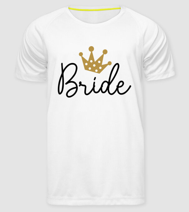 Bride princess model alb pe tricou