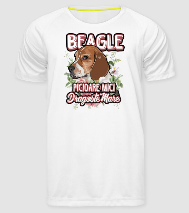 Bulldog francez picioare mici dragoste mare model alb pe tricou