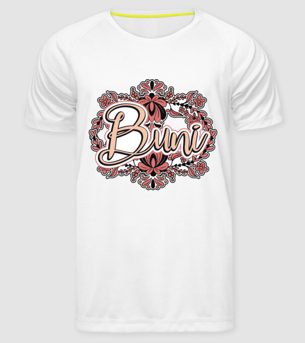 Buni model alb pe tricou