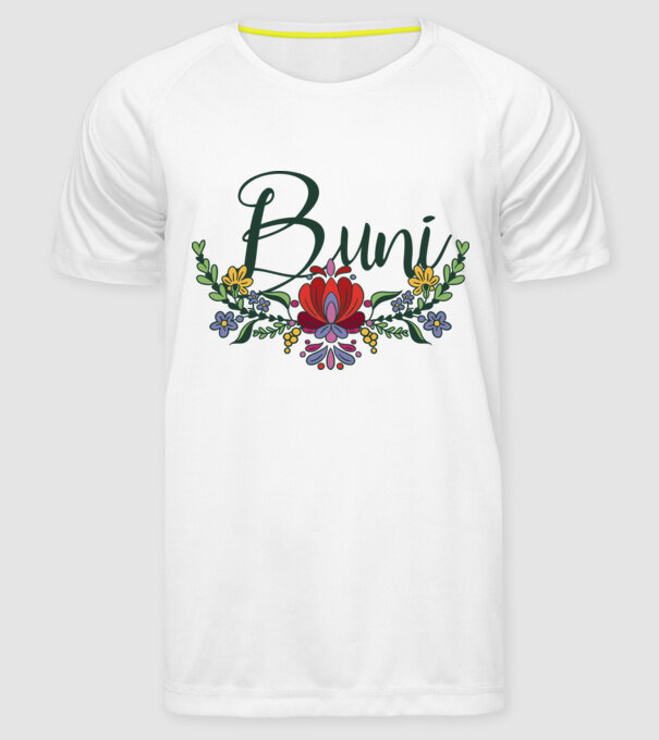 Buni model alb pe tricou