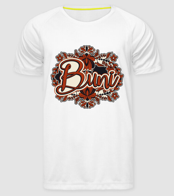 Buni model alb pe tricou